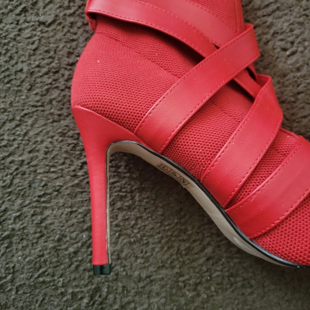 Red Bootie Heels - Picture 3 of 3
